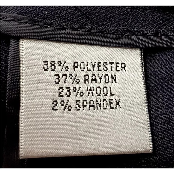 Talbots Stretch Black Wool Blend Trousers Pants Career Womens Size 4 (1705) - Picture 5 of 6